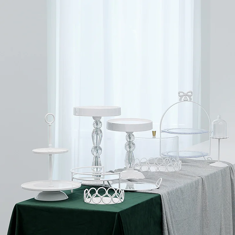 Food Snacks With Iron - White cake tray wrought iron cake