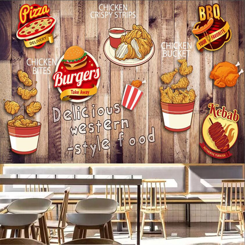 Custom Fried Chicken Burger Wa - Food Snacks Background ulasan dan harga