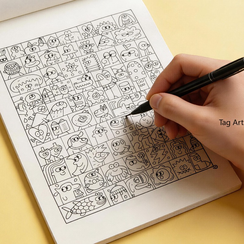 Anxious Relief Hand Picture Bo - Food Snacks Coloring Book ulasan dan harga