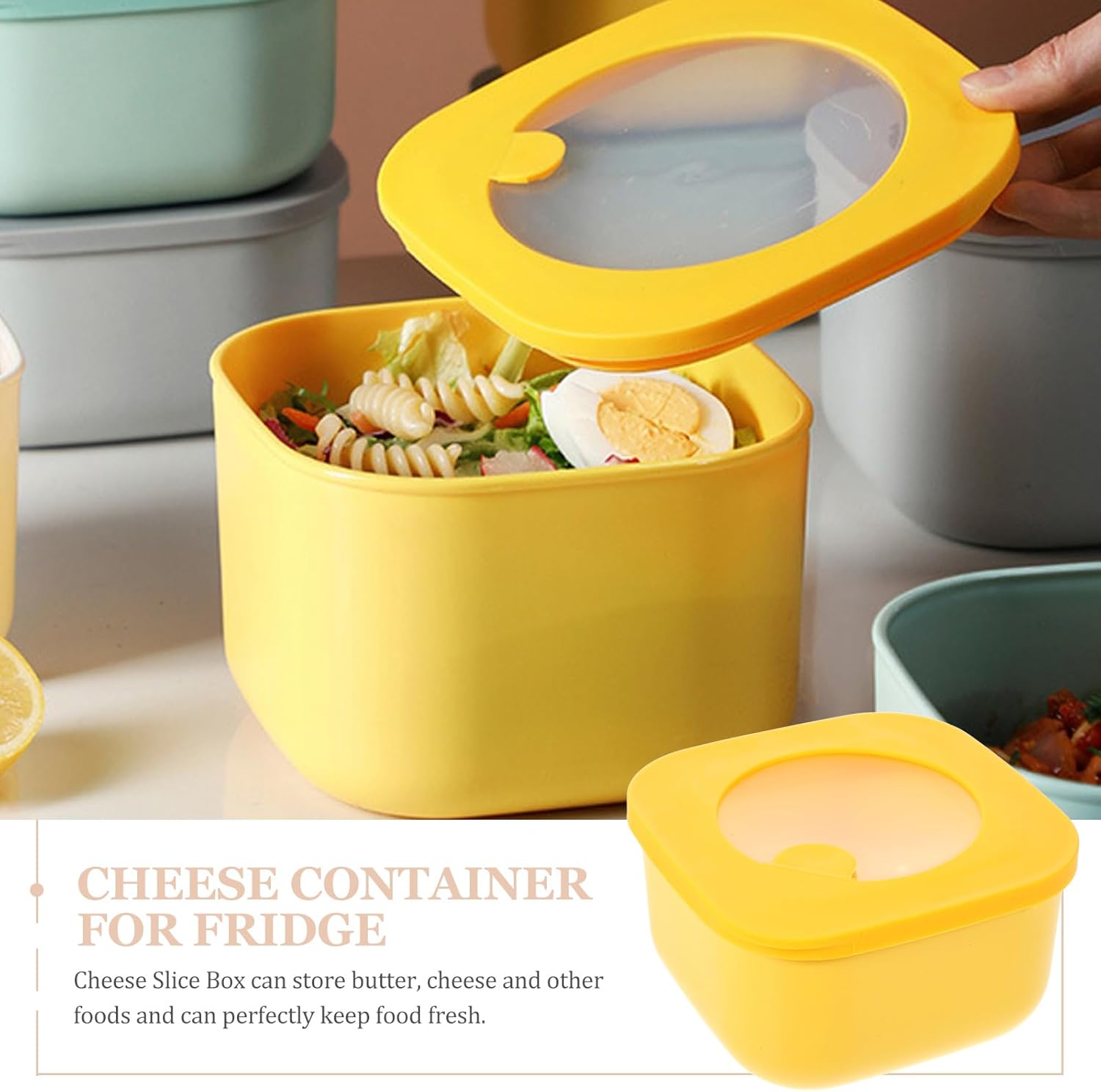 4.7 * 2.5'' Sliced Cheese Cont - Yellow Food Snacks ulasan dan harga