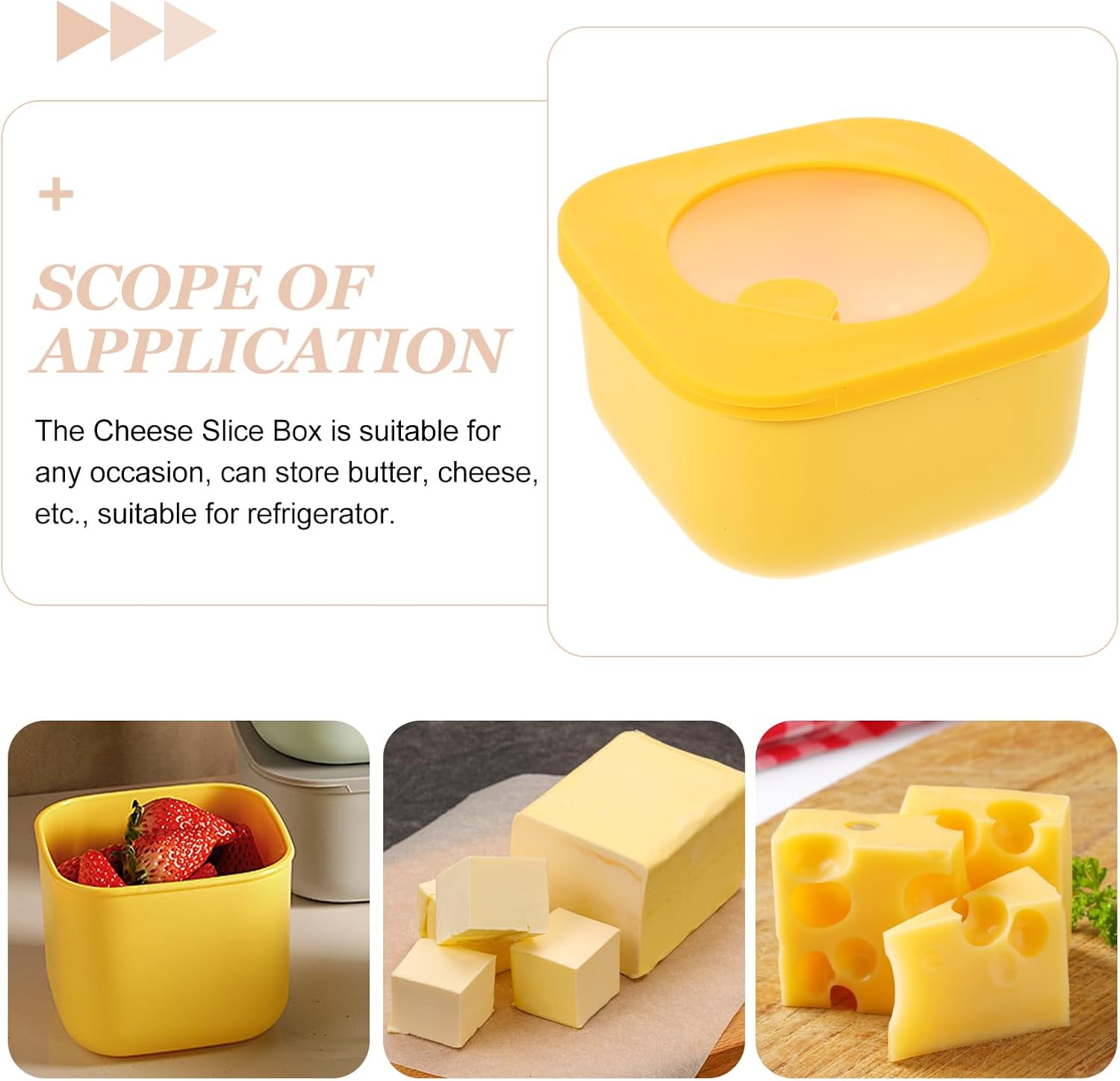 4.7 * 2.5'' Sliced Cheese Cont - Yellow Food Snacks ulasan dan harga