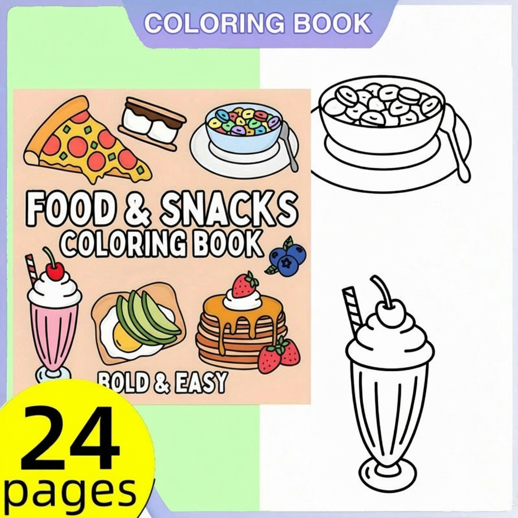 New Food & Snack Themed Colori - Food Snacks Coloring Book ulasan dan harga