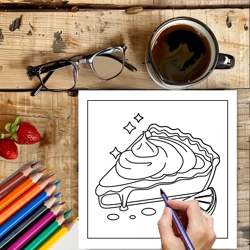 Easy Food and Snacks Coloring  - Food Snacks Coloring Book ulasan dan harga
