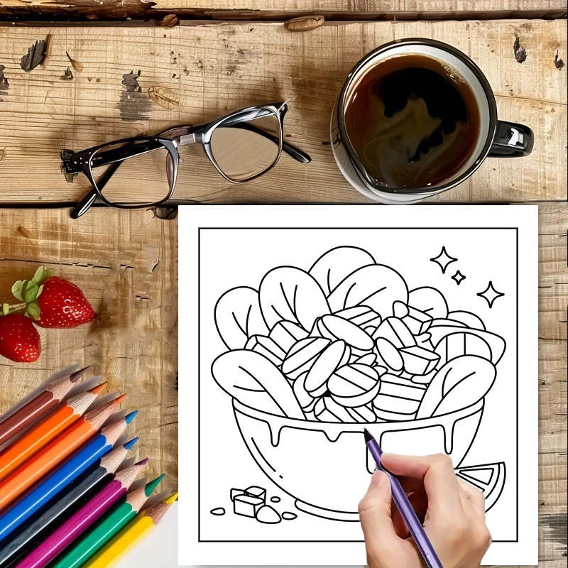 Easy Food and Snacks Coloring  - Food Snacks Coloring Book ulasan dan harga