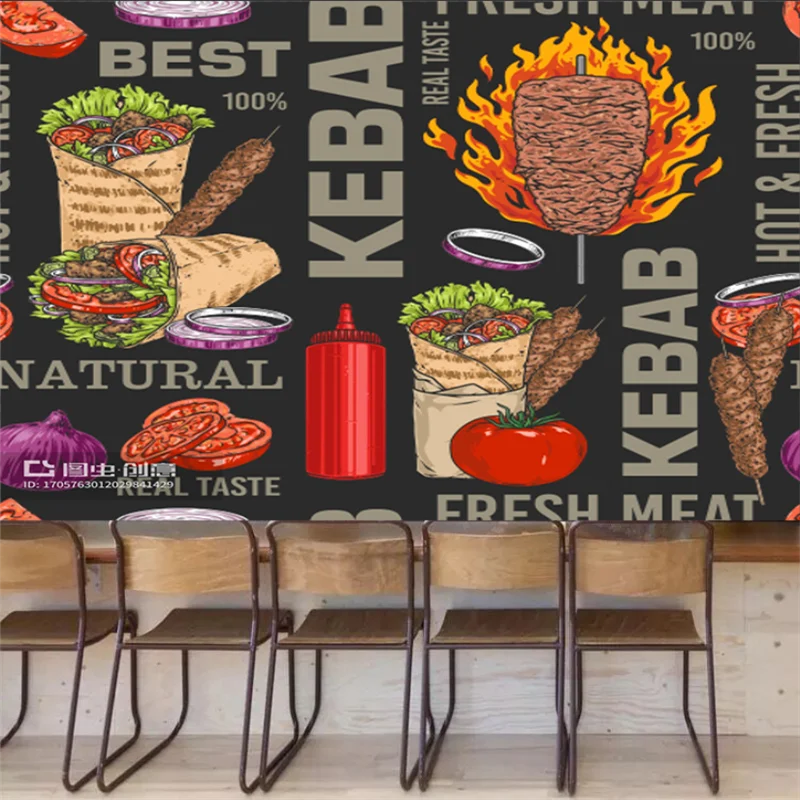 Custom Kebab Fast-food Restaur - Food Snacks Background ulasan dan harga