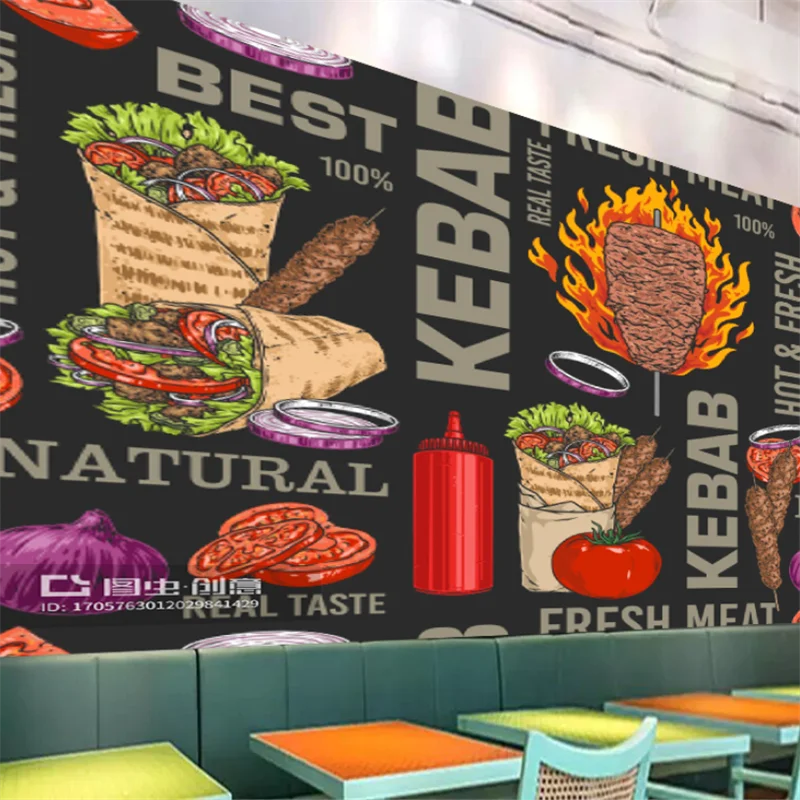 Custom Kebab Fast-food Restaur - Food Snacks Background ulasan dan harga
