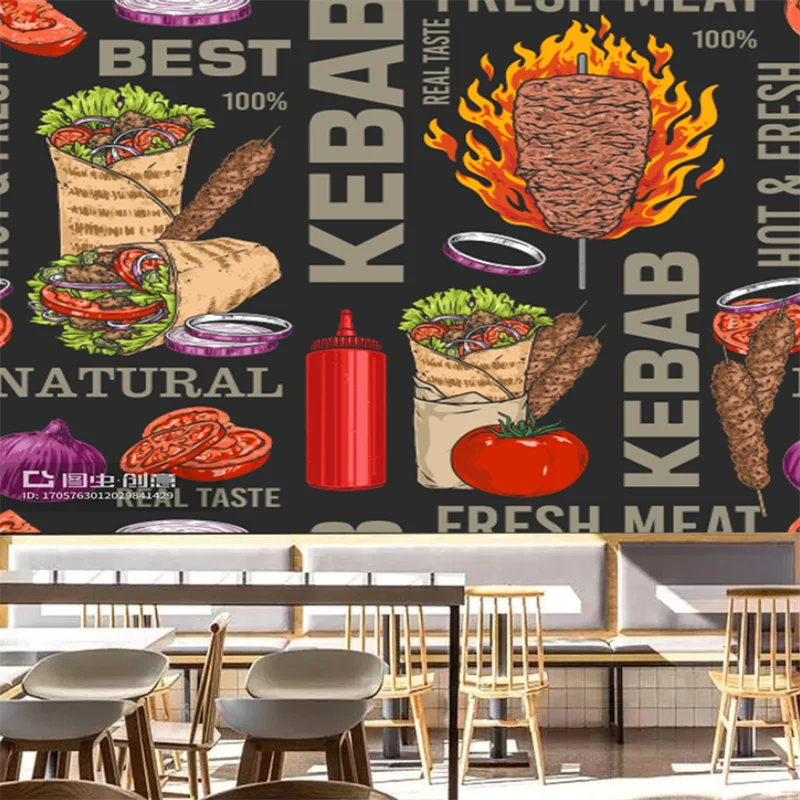 Custom Kebab Fast-food Restaur - Food Snacks Background ulasan dan harga