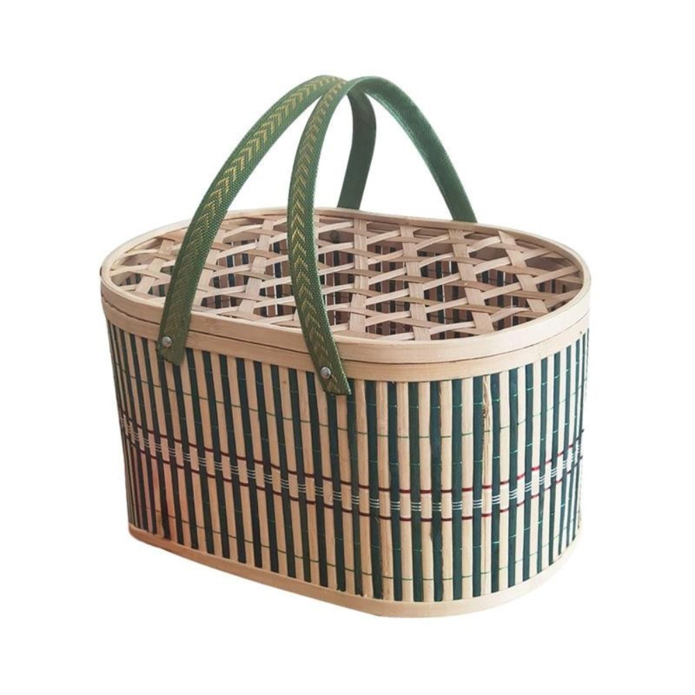 Durable Handmade Bamboo Basket - Food Snacks Basket ulasan dan harga