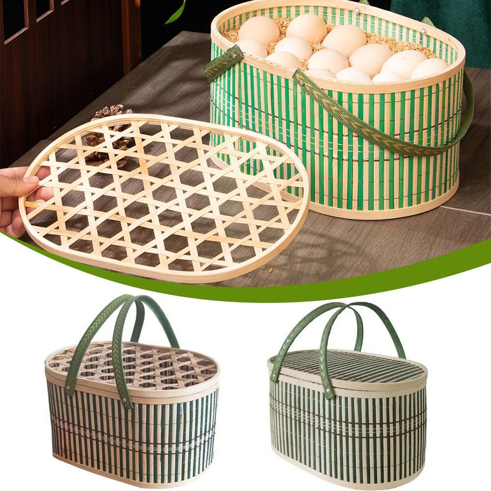 Durable Handmade Bamboo Basket - Food Snacks Basket ulasan dan harga