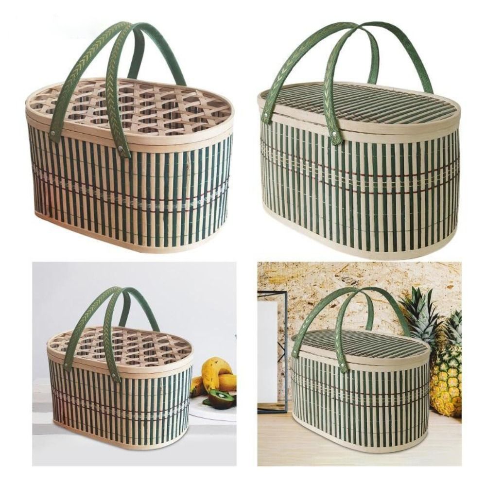 Durable Handmade Bamboo Basket - Food Snacks Basket ulasan dan harga