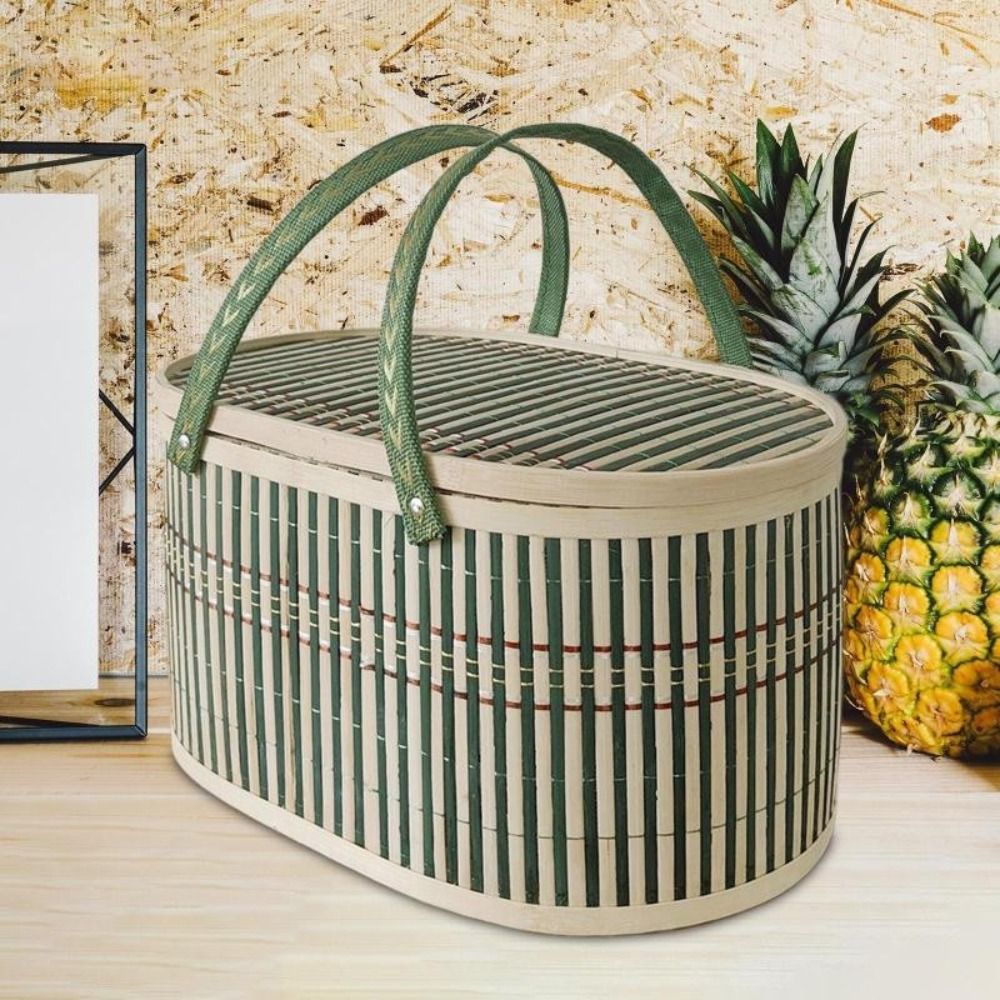 Durable Handmade Bamboo Basket - Food Snacks Basket ulasan dan harga