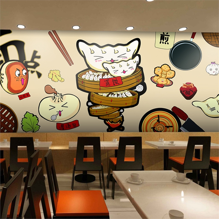 custom 3D Hand painted cartoon - Food Snacks Background ulasan dan harga