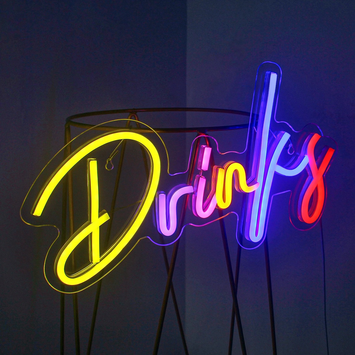 Drinks & Snacks Bar LED Neon L - Food Snacks Background ulasan dan harga