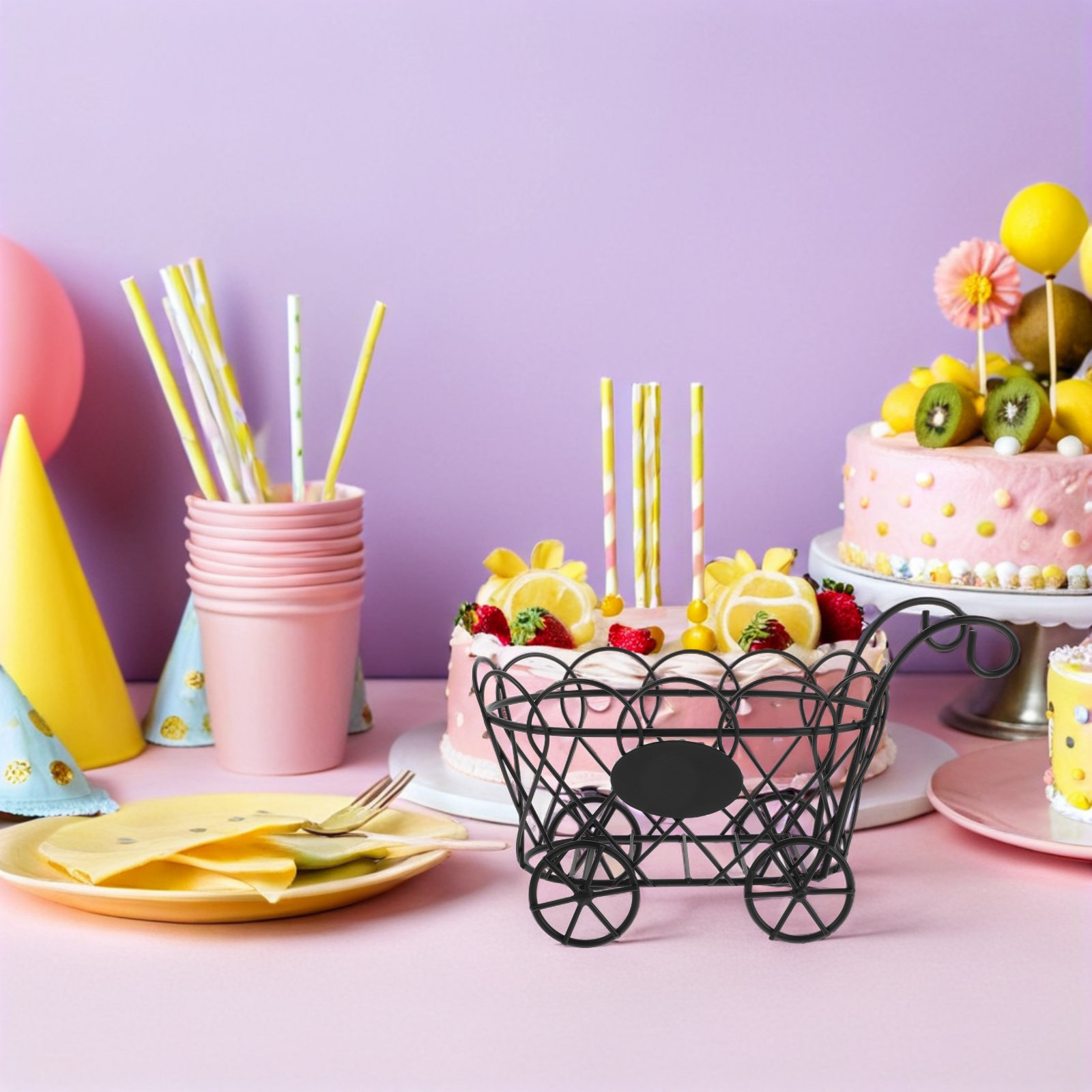 French Fries Basket Cradle Car - Food Snacks Basket ulasan dan harga
