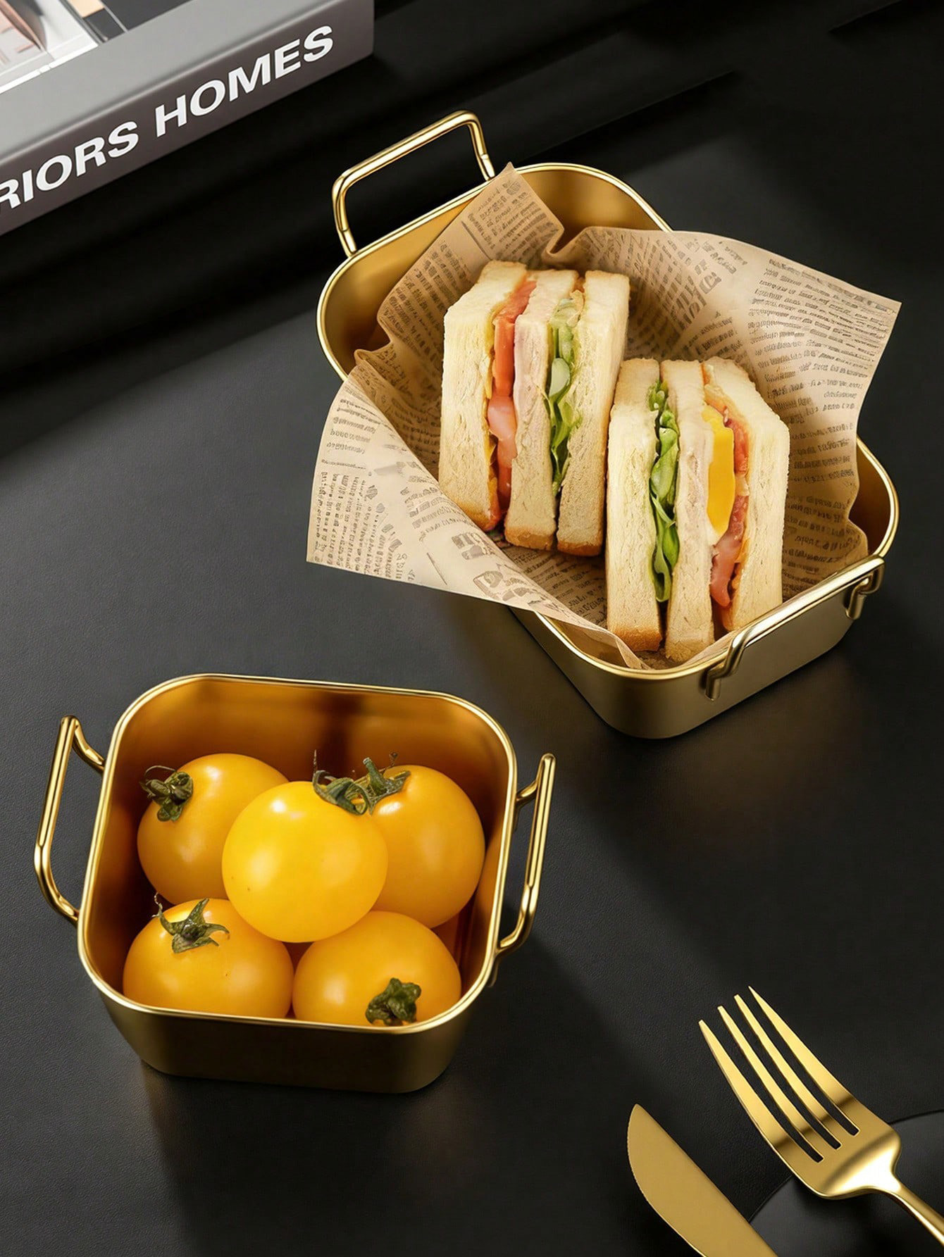 1pc Stainless Steel Double-ear - Food Snacks Basket ulasan dan harga