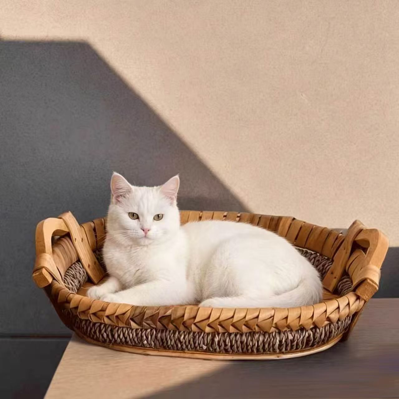 Vintage Hand Woven Natural Wil - Food Snacks Basket ulasan dan harga