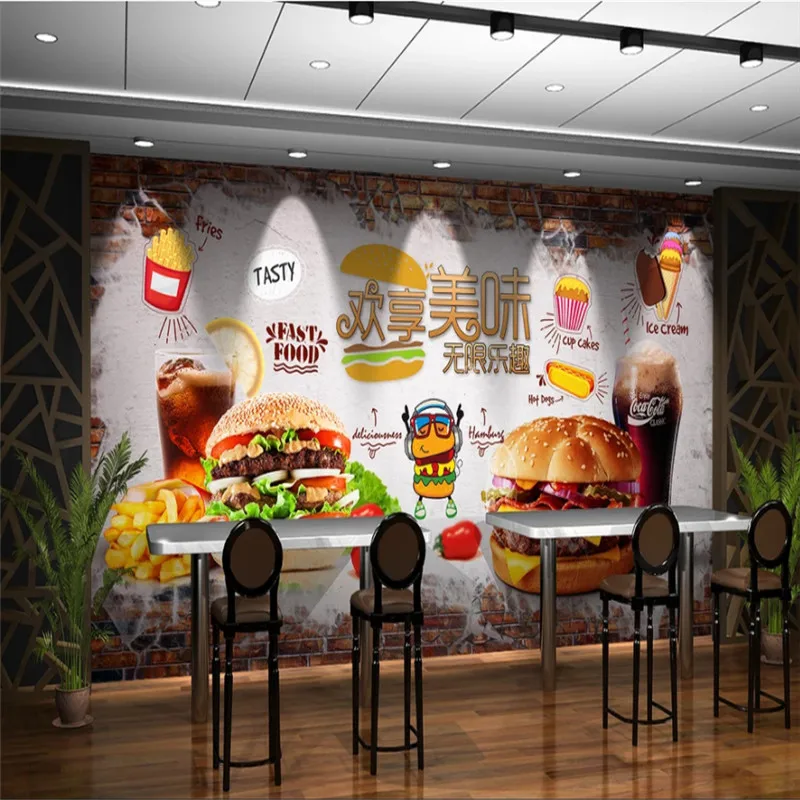 Customized Text Burger French  - Food Snacks Background ulasan dan harga