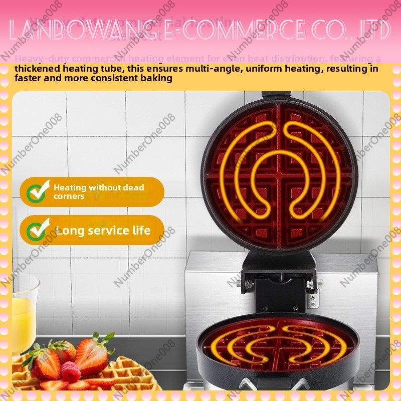 Rotating Waffle Maker Griddle  - Food Snacks With Iron ulasan dan harga