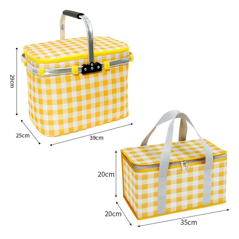 Retro Pastoral Lunch Bag Foldi - Food Snacks Basket ulasan dan harga