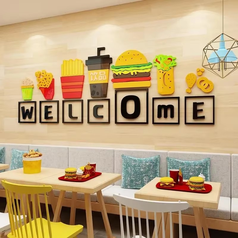 Food Theme Wall Stickers Snack - Food Snacks Background ulasan dan harga