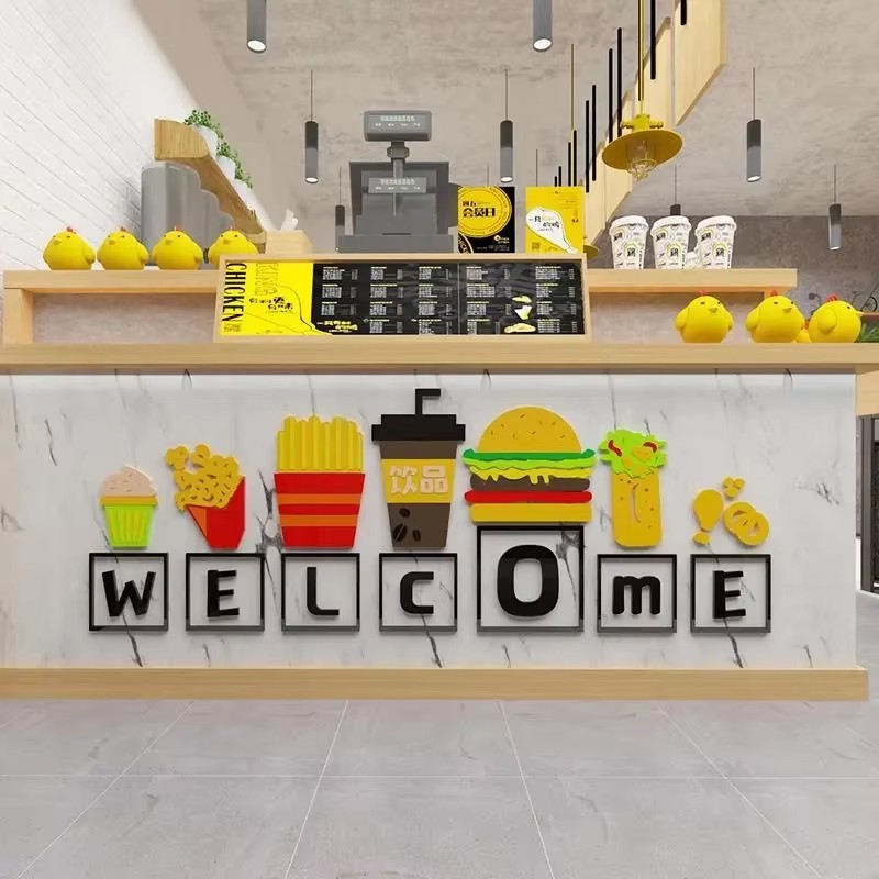 Food Theme Wall Stickers Snack - Food Snacks Background ulasan dan harga