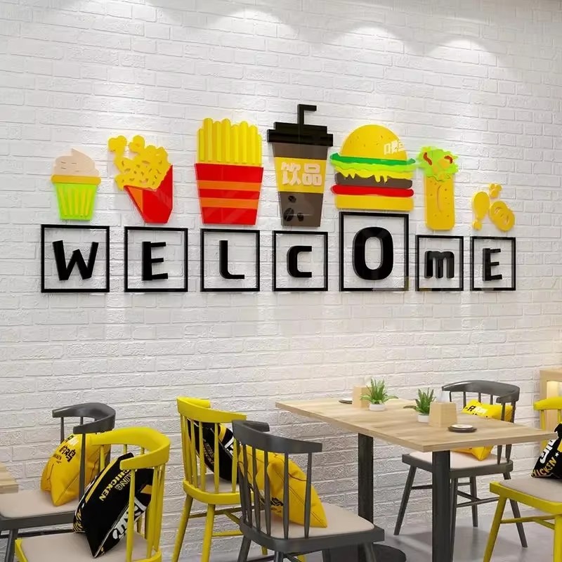 Food Theme Wall Stickers Snack - Food Snacks Background ulasan dan harga