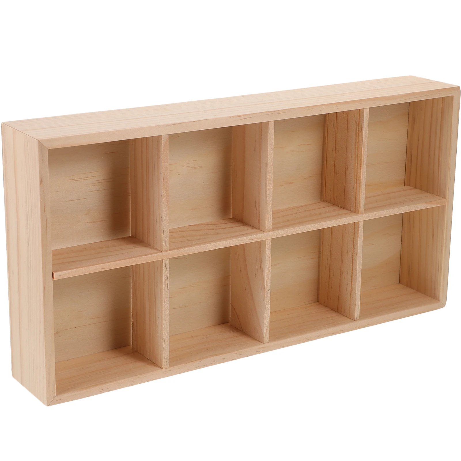 1pc Wooden Divided Storage Box - Food Snacks Packets ulasan dan harga