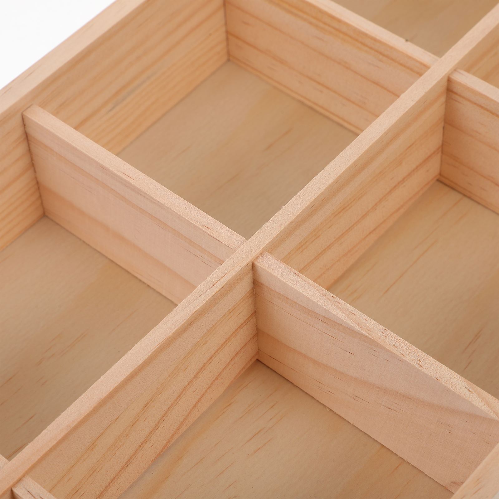 1pc Wooden Divided Storage Box - Food Snacks Packets ulasan dan harga