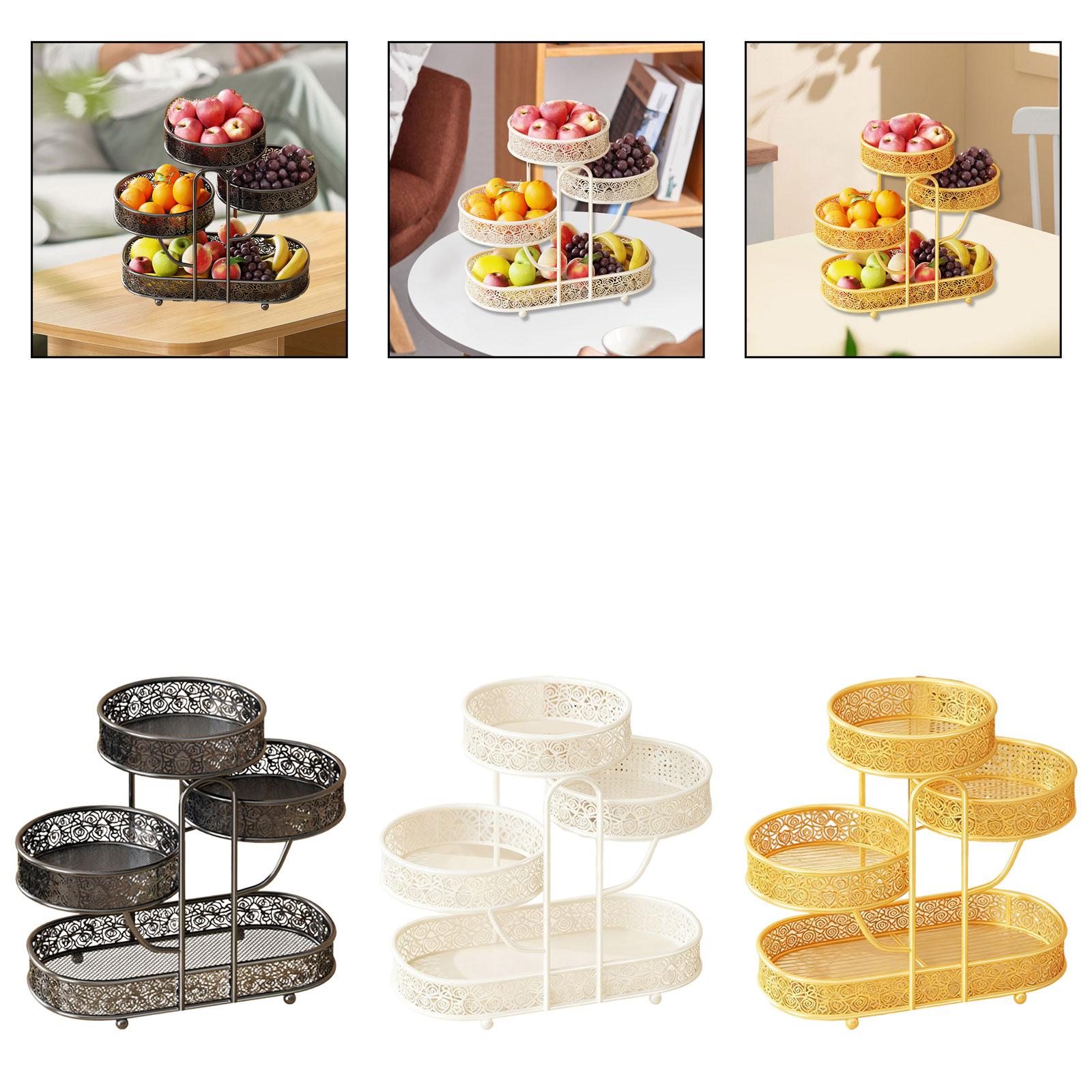 Countertop Fruit Basket 4 Tier - Food Snacks With Iron ulasan dan harga