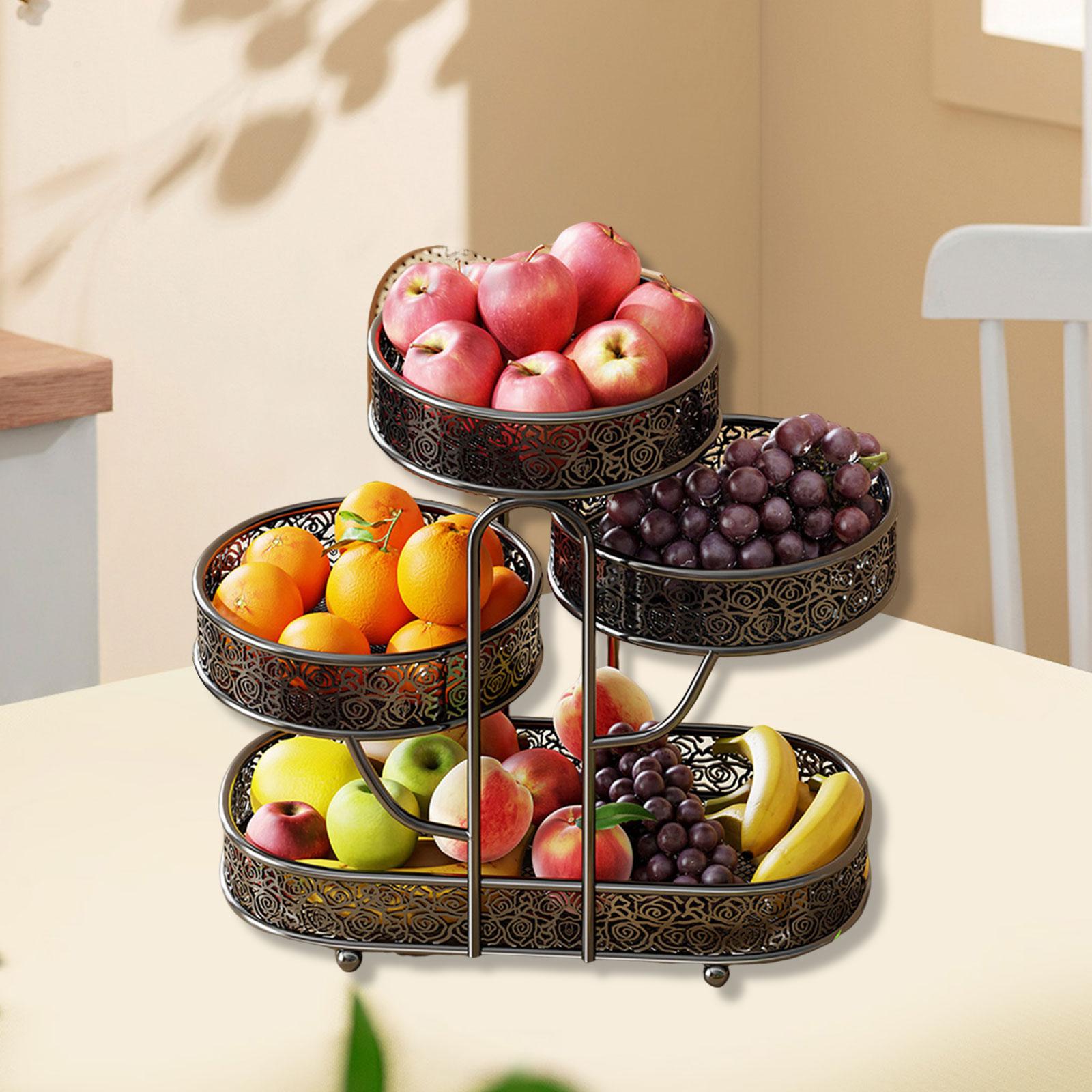 Countertop Fruit Basket 4 Tier - Food Snacks With Iron ulasan dan harga