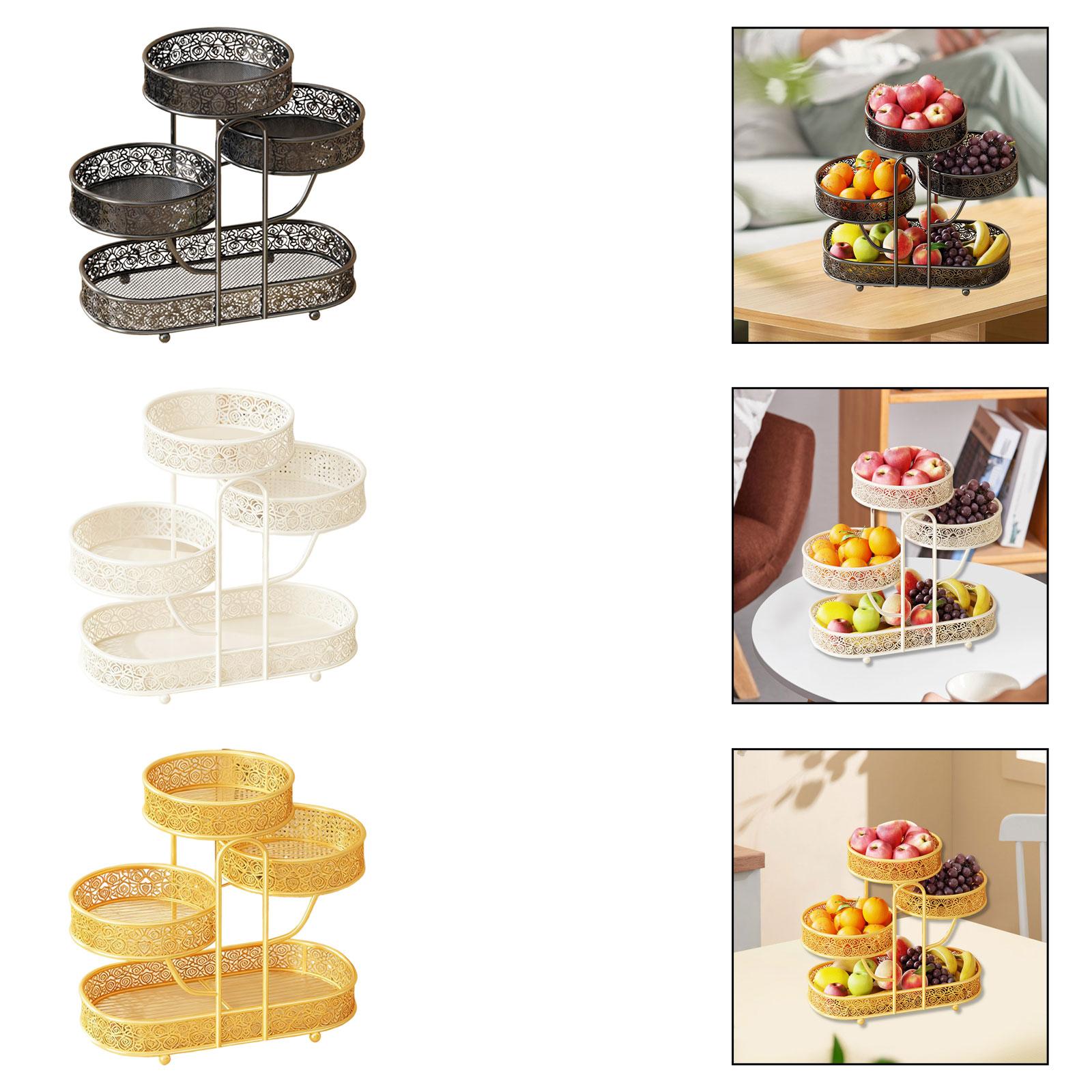 Countertop Fruit Basket 4 Tier - Food Snacks With Iron ulasan dan harga