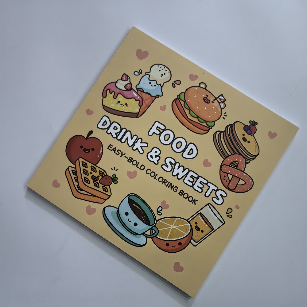 Food Drink & Sweets Easy-bold  - Food Snacks Coloring Book ulasan dan harga