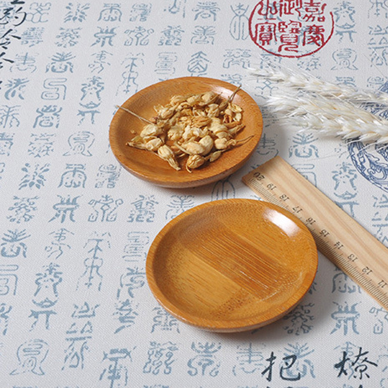 100Pcs/Lot Bamboo Saucer Stora - Food Snacks Background ulasan dan harga