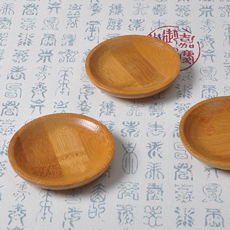 100Pcs/Lot Bamboo Saucer Stora - Food Snacks Background ulasan dan harga