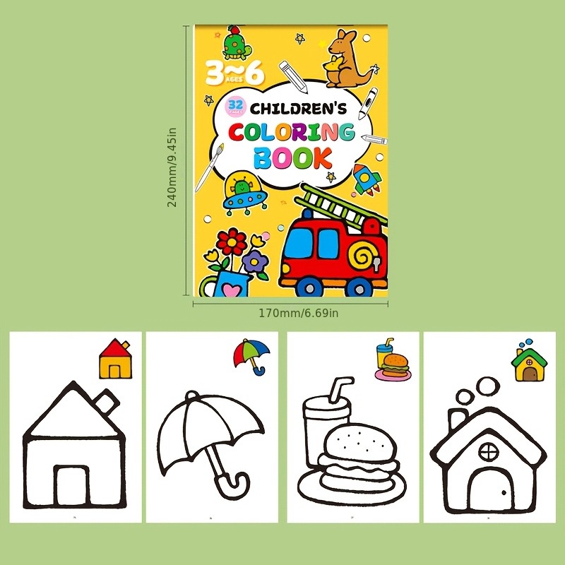 Children's Drawing Book, Conta - Food Snacks Coloring Book ulasan dan harga